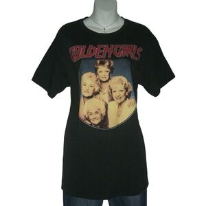 The Golden Girls Tee Shirt Black Distressed Graphic Unisex Betty White Retro 80s